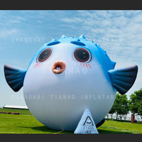 Modèle de poisson gonflable personnalisé, poisson gonflable, animal gonflable de dessin animé pour la décoration d'événements
