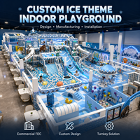 Équipement de terrain de jeux intérieur sur le thème du château de glace personnalisé Lejian modèle 0204 pour centre de divertissement familial, toboggan, piscine à balles, jeux souples
