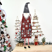 DKPY Nouvelles décorations de Noël en toile de jute brodées à la machine, calendrier suspendu créatif Rudolf, compte à rebours, vente en gros en vrac