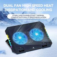 Refroidisseur KL332 de marque JERTECH avec support de téléphone Support réglable en aluminium pour ordinateur portable Ventilateurs de refroidissement pliables RVB pour ordinateur portable