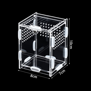 Terrario de Acrílico Transparente Personalizable y Reforzado para Reptiles, con Vista Panorámica de 360° y Múltiple Ventilación, Hábitat para Arañas y Lagartos - Product Image 5