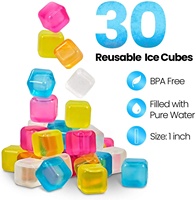 Des Cubes à glace en plastique, 10 pièces, pour boissons, Cubes à glace de glaçage, multicolores, mignonnes, réutilisables, pour stocker le whisky