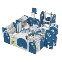 Clôture pliante de sécurité pour bébé en plastique derniers parcs pour enfants grand parc de jeu portable toboggan pour enfants cour de jeu intérieure avec portail