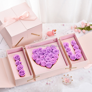 <span class=keywords><strong>Rosas</strong></span> preservadas <span class=keywords><strong>en</strong></span> caja Lover Eternal Rose Gift case "I Love You" <span class=keywords><strong>Rosas</strong></span> preservadas y plantas Box Set como regalo del Día de San Valentín - Product Image 2