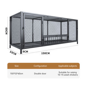 Vente en gros de grandes cages à poulets en métal de 100 cm, 130 cm, 150 cm, pour usage domestique, élevage, nichoirs pour volailles, canards, oies, poulets - Product Image 4