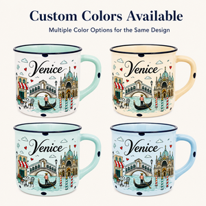 Taza de Café de Cerámica con Diseño de Venecia, Italia, con Estampado de Dibujos Animados, Diseño de Canales y <span class=keywords><strong>Basílicas</strong></span>, para Tazas de Gres, Personalizable, OEM, ODM, Venta al Por Mayor - Product Image 3