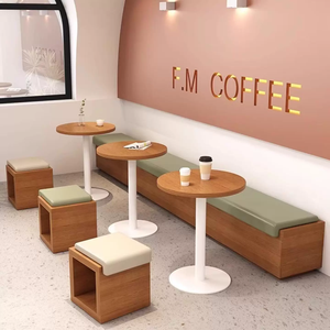 Ensemble de table, chaise, banquette et canapé mural en bois de style <span class=keywords><strong>japonais</strong></span>, personnalisable pour <span class=keywords><strong>restaurant</strong></span>, hôtel, traiteur, cafétéria - Product Image 3