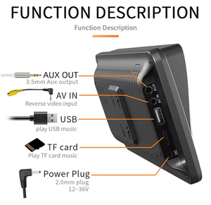 Pantalla IPS de 7 Pulgadas para Coche con <span class=keywords><strong>Android</strong></span>/<span class=keywords><strong>Apple</strong></span> Carplay, Monitor Universal para Tablero, Reproductor Estéreo con Bluetooth, Pantalla Portátil Carplay - Product Image 5