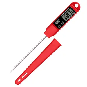 Termómetro digital de cocina estilo bolígrafo, sonda larga, bolsillo, para cocinar, carne