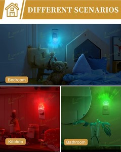 Veilleuses LED dynamiques LOHAS RGB à économie d'énergie 0,5W avec capteur crépusculaire pour salle de jeux et chambre à coucher - Product Image 4