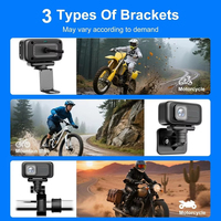Caméra de tableau de bord universelle pour moto avec enregistrement en boucle, visualisation par application et capteur G, caméra d'action pour vélo, sécurité de conduite de scooter