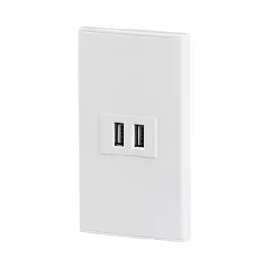 Seto dupla porta de carregamento placa de carregamento USB 5V2400mA 120x70mm painel Usb Face Plate usb