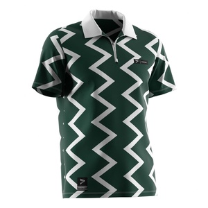 Oem Sublimation Short Sleeve Casual Tshirt Fitted Mens Polyester Sublimation Golf Shirt Zip Polo Shirts for Men - Product Image 3