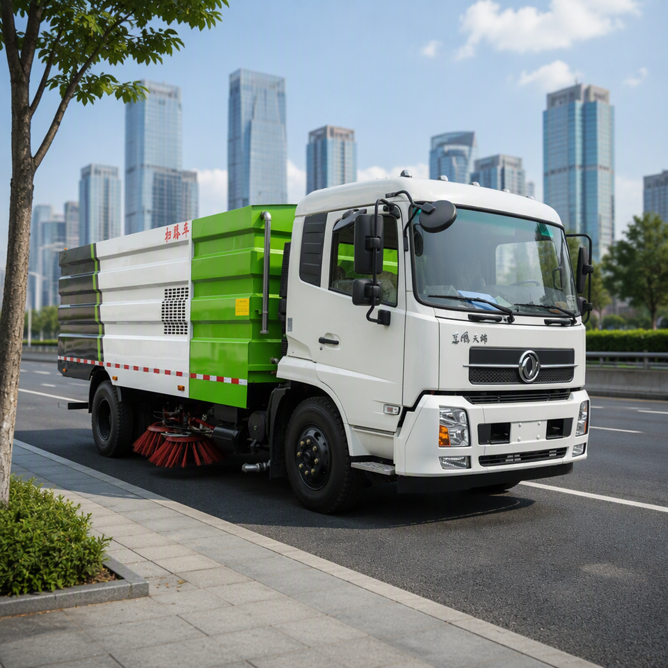 Famous Brand Dongfeng 8 Cbm Vacuum Road Sweeper Street Cleaning Truck ...