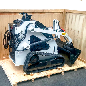 Gratis verzending CE gecertificeerd 1 ton 2 ton Skid Steer <span class=keywords><strong>Loader</strong></span> Diesel/Benzine Mini voorlader wielkraan - Product Image 1
