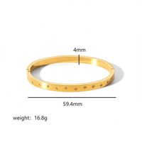 Bracelets et Joncs de Luxe Tendance en Acier Inoxydable Plaqué Or 14k 18k avec Zircon Cubique, Bracelets de Marque de Créateur pour Femmes