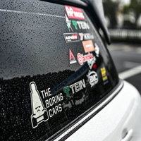 Autocollants personnalisés en gros pour pare-chocs de voiture, logo personnalisé, décoratifs pour carrosserie de moto et de véhicule, et décalcomanies pour vitres de voiture berline