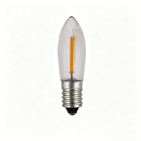 Ampoule LED à filament en verre côtelé C6, culot E10, 10-55V 0.2W, pour bougies, arche de Noël, ampoule de remplacement
