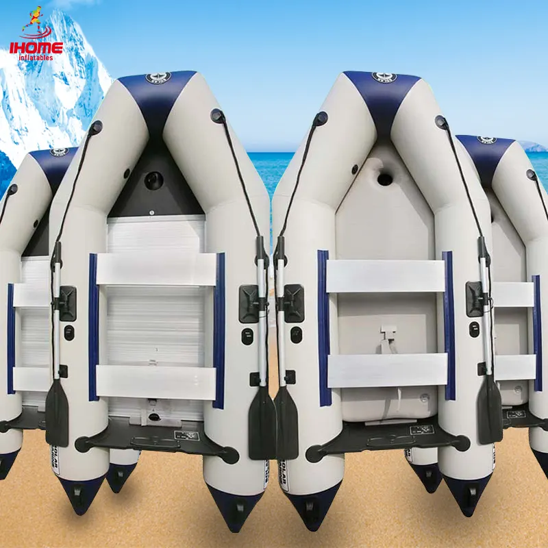 PVC Hull material 3 Person rowing boat with hand pump outdoor inflatable fishing boat for sale