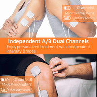 Appareil de massage TENS EMS 3-en-1 économique, classe 2, pour le soulagement de la douleur et la stimulation musculaire, pour usage hospitalier et en soins de santé