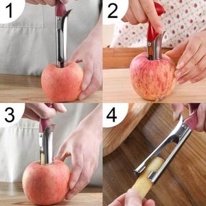 Herramientas de Cocina al por Mayor, Cuchilla Afilada con Filo Dentado para Quitar el Núcleo, Descorazonador de Frutas de Acero Inoxidable - Product Image 4