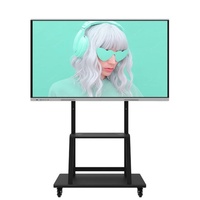 Layar LCD 4K 110 Inci Khusus Expo, Pemutaran Media Nirkabel, Anotasi, Kecerahan Tinggi, Pusat Pameran, Tahan Aus