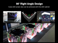 Pannello LED per Esterni a Montaggio Rapido a 45 Gradi, Schermo LED a Cubo per Palcoscenico con Impermeabilità IP65, Risoluzione 1080P, HDR10