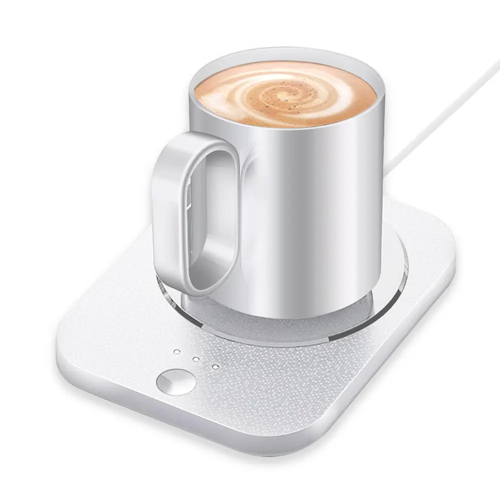 Rayshine Wholesale Products Hot Selling Temperature Control 55 Degrees Heated Electric Coffee Mug Warmer With Wireless Charger