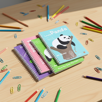 Cuaderno Espiral A5 con Diseño de Dibujos Animados, 60 Hojas, Diario Suave con Líneas Horizontales, Encuadernación Cosida con Hilo, Regalo para Primaria