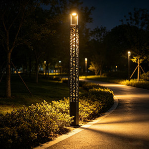 Lámpara LED Moderna Minimalista para Exteriores, Diseño Hueco, para Patio, Jardín, Parque Comunitario, IP65, Lámpara Eléctrica para Calle - Product Image 2