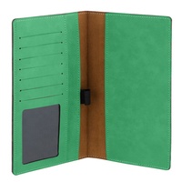 Porte-chéquier en similicuir gravable au laser avec logo personnalisé, porte-documents en cuir PU à double pliage pour chèques bancaires, vente en gros