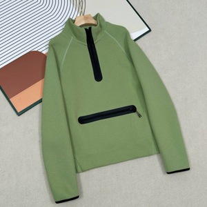 2025 Produttori di Abbigliamento con Logo Personalizzato Felpa Streetwear da Uomo su Misura di Alta Qualità in Pile Tecnico con Mezza Zip - Product Image 6