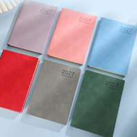 Agenda Personalizada A5 con Cubierta de Cuero Suave 2027, Diario, Cuaderno con Tapa Blanda para Regalo, Oficina, Escuela, Hogar