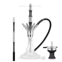 Chicha arabe neuve de grande taille 6CM, à double et quadruple tuyau, en alliage de fibre de carbone Crystalia, pour usage en bar, SHISHA