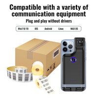 Escáner de Código de Barras Bluetooth Portátil YJFIRST YJ-6606 con Clip Trasero Lector Inalámbrico de Mano para Códigos QR Compatible con Teléfonos Móviles Android