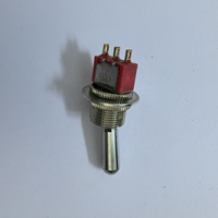 Mini-interrupteur à bascule 3 positions (ON-OFF-ON), broches droites, boîtier rouge pour micro de guitare et modification de circuit d'instrument