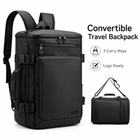 Sac à dos de voyage en nylon imperméable grande capacité avec logo personnalisé, multi-poches, pour ordinateur portable, affaires, étudiants et école
