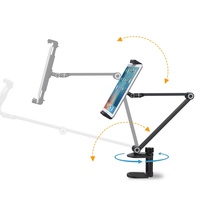 Support de téléphone et tablette pliable multi-usage pour TikTok Live Streaming avec pince pour tablette