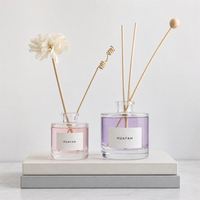 Bouteille diffuseur de parfum en verre vide à base épaisse, col court, 50ml, 130ml, 500ml, personnalisable avec logo, emballage pour parfum