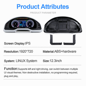หน้าปัดดิจิตอลรถยนต์ดีไซน์ใหม่ Navihua ระบบ Linux รองรับ Carplay พร้อมมาตรวัดความเร็วแบบ LCD สำหรับ Audi Q7 ปี 2006-2015 - Product Image 6