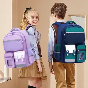 حقيبة مدرسية للأطفال حقيبة ظهر ذات سعة كبيرة لحماية العمود الفقري للفتيات