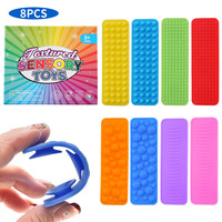 Ensemble de jouets en silicone 8 pièces pour toucher les doigts, ensemble de jouets anti-stress et anti-stress pour enfants, adultes, TDAH, autisme et anxiété