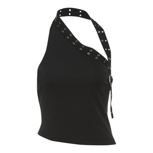 Conjunto de Ropa de Mujer, Top de Hombro Oblicuo Ajustado de Diseño Moderno, Pantalones Cortos a la Moda, Novedad de Verano - Product Image 6