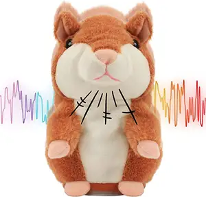 Brown 6 Zoll sprechender Hamster wiederholt, was Sie sagen Meers chweinchen Nicken elektrische interaktive animierte Spielzeug Geschenk für Kleinkinder Mädchen