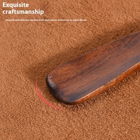 Corne à chaussures vintage en bois massif à long manche pour femmes enceintes âgées Ménage Chaussure Lacer Extracteur Curseur pour chaussure confortable