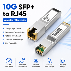 10G SFP+ to RJ45 Adapter Converter 10GBASE-T Copper Transceiver 30m/80m for SFP+ <strong>Switch</strong> Port - Product Image 1