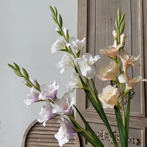 KW-F049 Fiore Artificiale <span class=keywords><strong>di</strong></span> Gladiolo Viola <span class=keywords><strong>di</strong></span> Alta Qualità a Stelo Singolo per Decorazione Domestica - Product Image 4