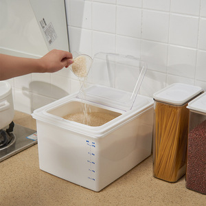 Rice Storage <b>Container</b> Rectangle Flip Top Lid Insect Proof Kitchen Use 7.5L Capacity - Product Image 2