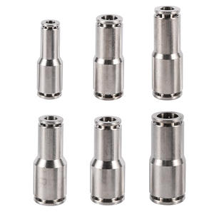 Nickel Plated Copper Pneumatic Quick Coupling 4/6/8/10/12mm Reduce High Pressure Air Pipe Water Hose Connector