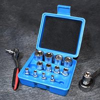 Jeu de douilles étoiles femelles E-Torx MT-TOOLS durable de 14 pièces, bleu, garantie 1 an, compatible avec la plupart des voitures et Tesla, outils pour véhicules en acier